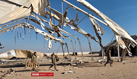 عکس/ تصاویر اختصاصی بی‌بی‌سی از پایگاه عین‌الاسد پس از حمله موشکی ایران