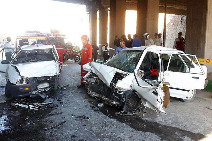 ۴ مصدوم در برخورد شدید دو خودرو در بلوار وحدت مشهد