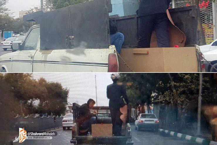 حمل متوفی با وانت در خیابان نواب