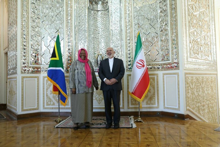 دکتر ظریف با وزیر امور خارجه آفریقای جنوبی دیدار کرد
