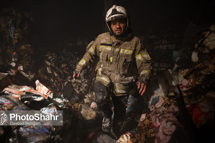 آتش سوزی در بازار خشکبار مصلی