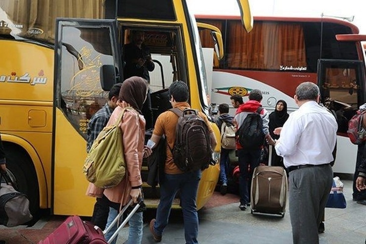 همه سفر‌های اتوبوسی خراسان رضوی تا اطلاع ثانوی به غرب کشور لغو شد
