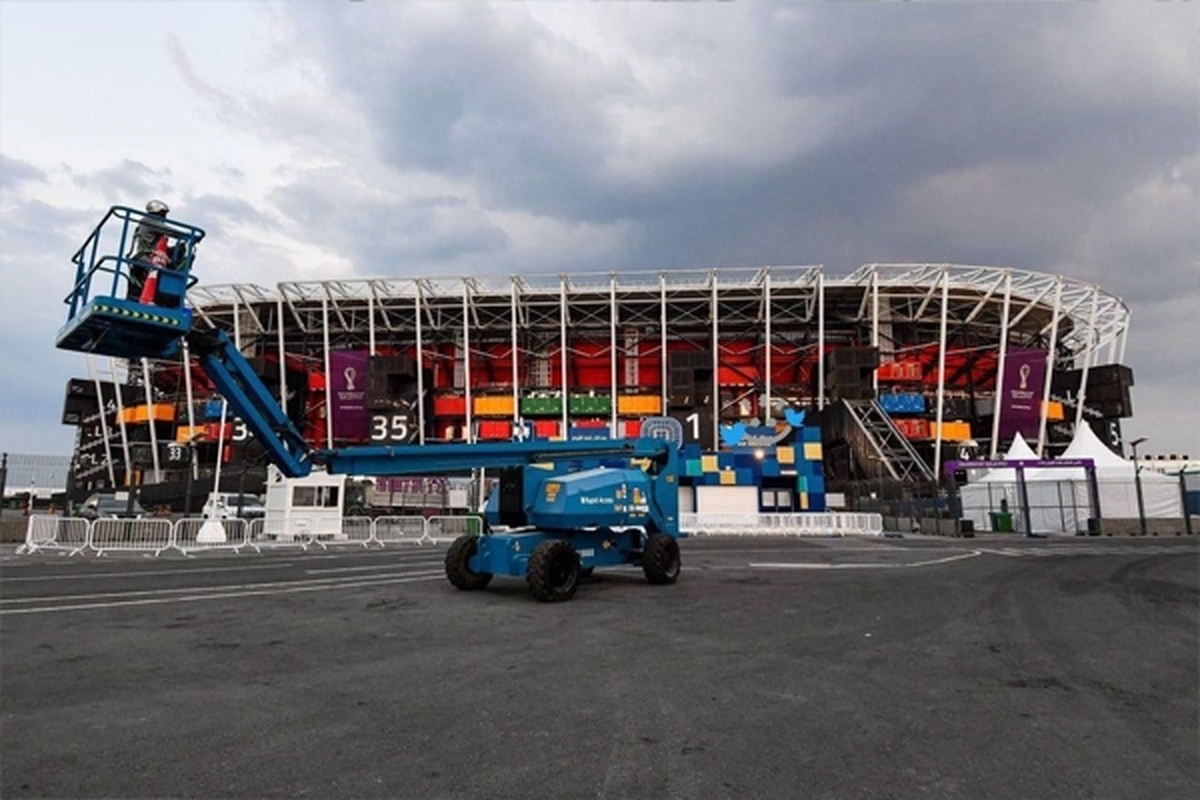 استادیوم ۹۷۴ جام جهانی قطر در حال جمع شدن + تصاویر