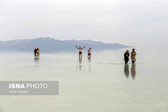 تفریح در بخش پرآب دریاچه ارومیه