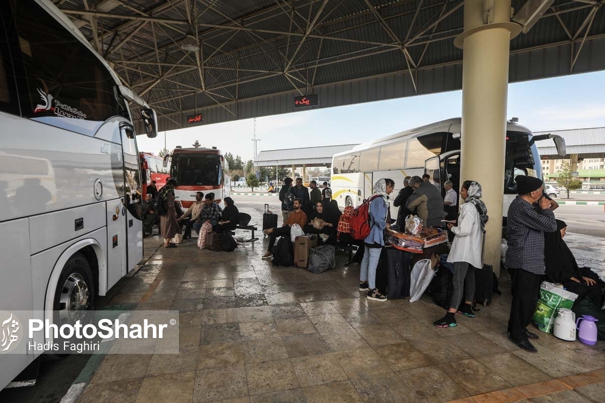 سرویس‌دهی منظم و فعال پایانه‌های مسافربری مشهد (۲۸ اردیبهشت ۱۴۰۳)