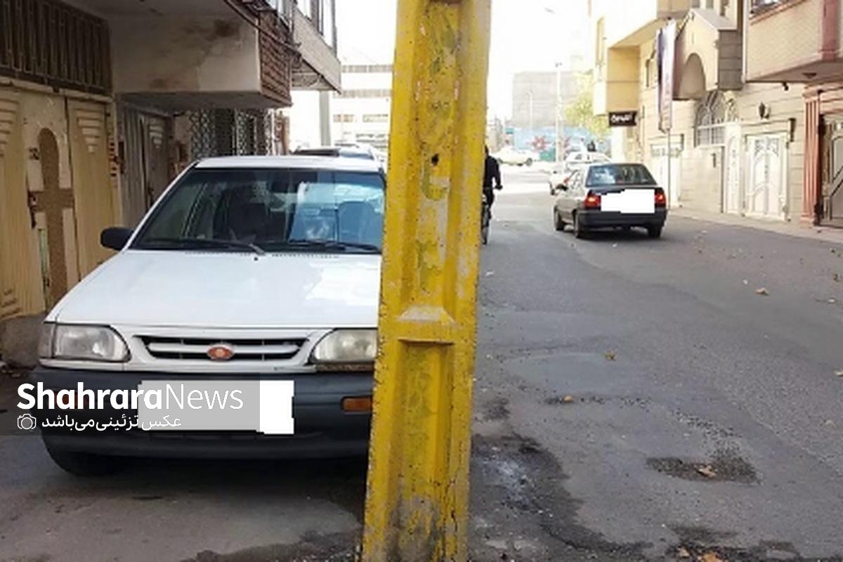 شهروند خبرنگار | درخواست جابجایی ستون برق در خیابان فداییان اسلام‌ مشهد + پاسخ
