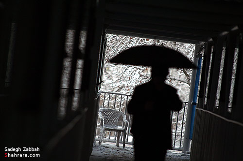 بارش برف در مشهد