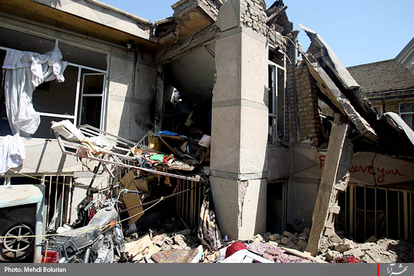 انفجار گاز در يك منزل مسكوني