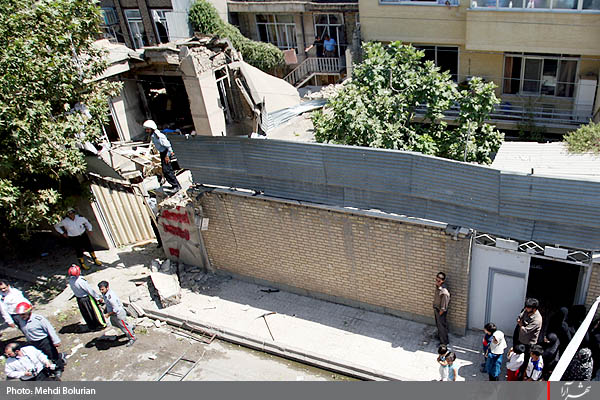 انفجار گاز در يك منزل مسكوني