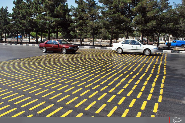 خط كشي لرزاننده در بزرگراه كلانتري