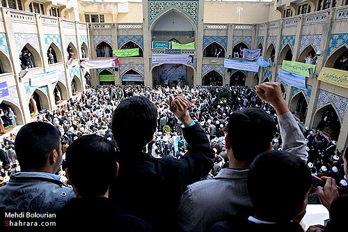 تجمع اعتراض آميز علما و روحانيون در حمايت از مردم بحرين