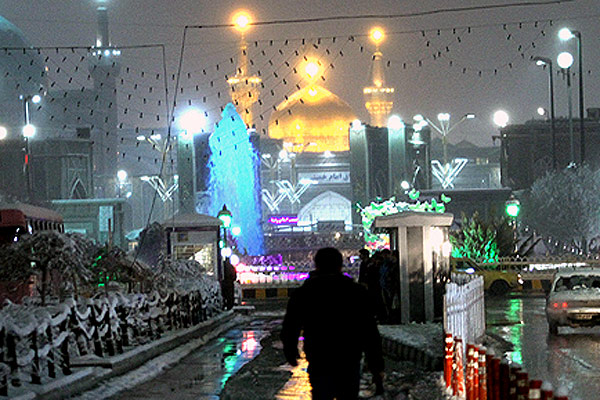 بارش برف در مشهد