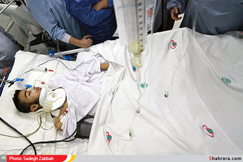 عيادت ستارگان سينما از كشتي گير مشهدي