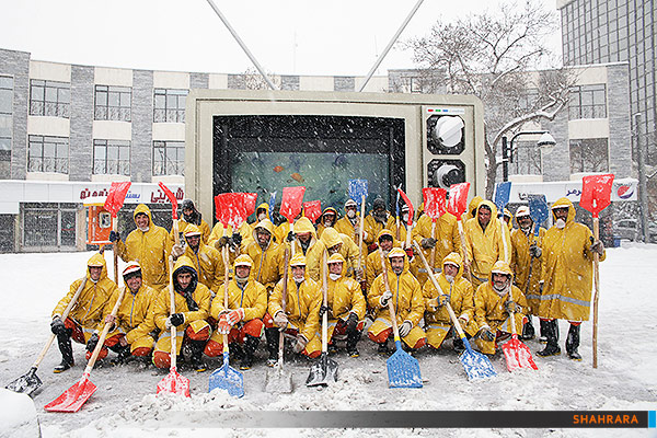 بارش برف و فعالیت شهرداری 