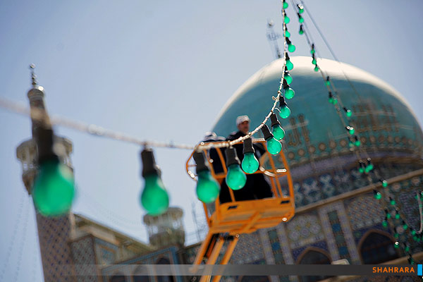 آذین بندی صحن و سرای حرم امام هشتم (ع)