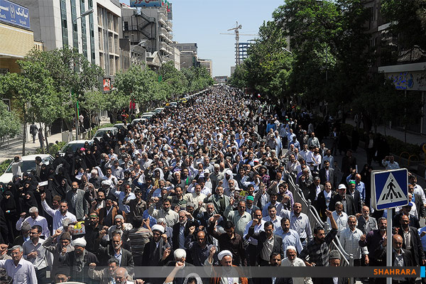 راهپیمایی مردم مشهد در محکومیت حتک حرمت صحابه پیامبر