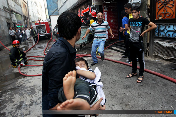 آتش سوزی هتل خیابان امام رضا(ع)