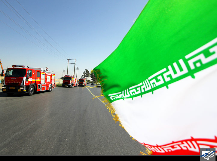 رژه خودروهای آتش نشانی