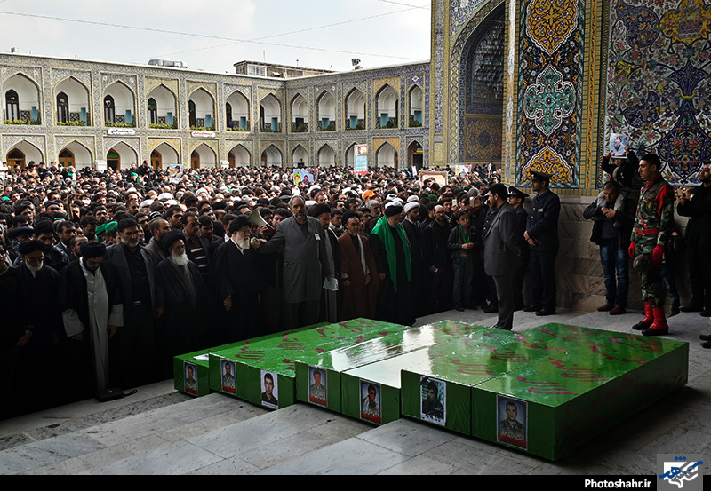 تشییع و تدفین پیکر مطهر 7 شهید مدافع حرم در مشهد