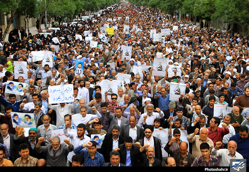 راهپیمایی اعلام همبستگی ملت ایران با مردم مظلوم یمن در مشهد