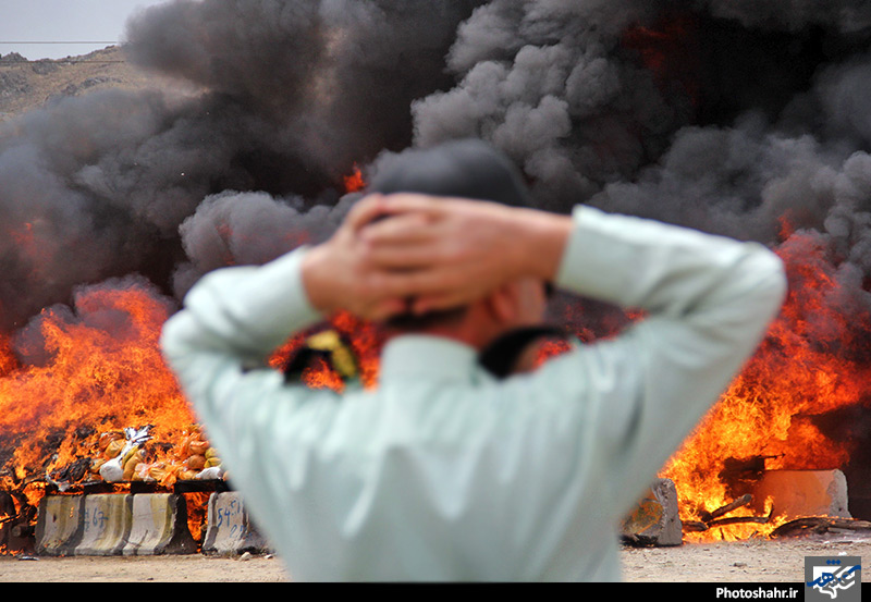 امحاء 57 تن مواد مخدر و روان گردان در مشهد