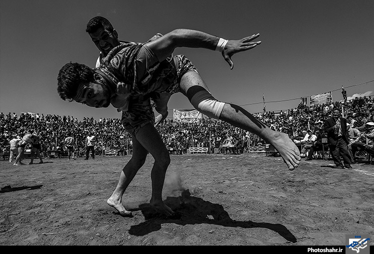مسابقات کشتی باچوخه در شهرستان فیروزه نیشابور