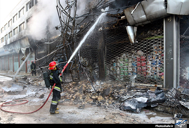  آتش سوزی در پاساژ برجیس مشهد 
