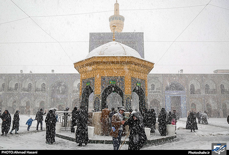 بارش برف در مشهد 1