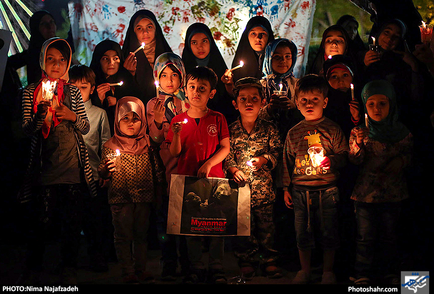  ابراز همدردی مادران وکودکان مشهدی با مسلمانان میانمار 