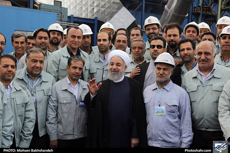 افتتاح کارخانه گندله سازی فولاد نیشابور با حضور رئیس جمهوری