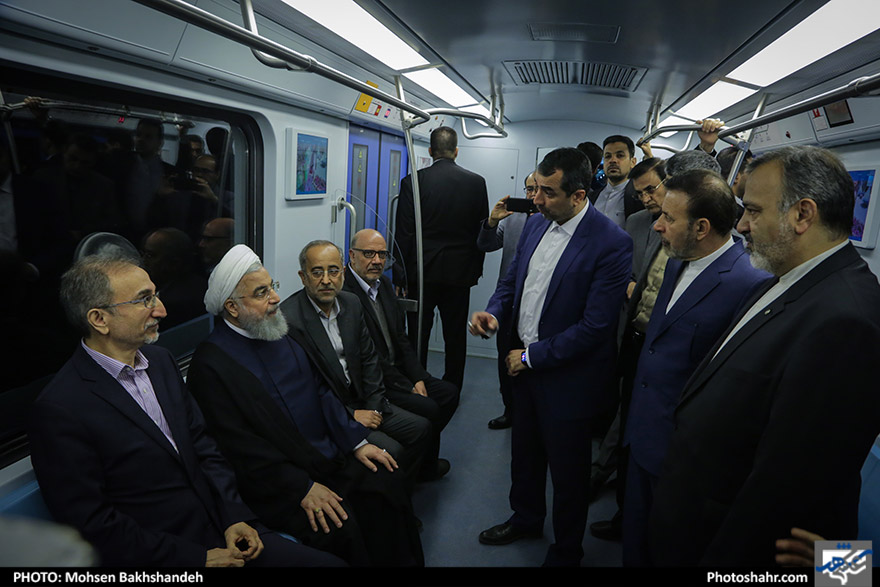مراسم اتصال خط 2 به خط 1 قطارشهری مشهد با حضور دکتر حسن روحانی ریاست محترم جمهوری