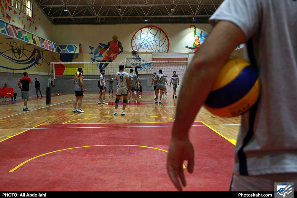 تمرین تیم والیبال پیام خراسان پیش از بازی با شهرداری گنبد