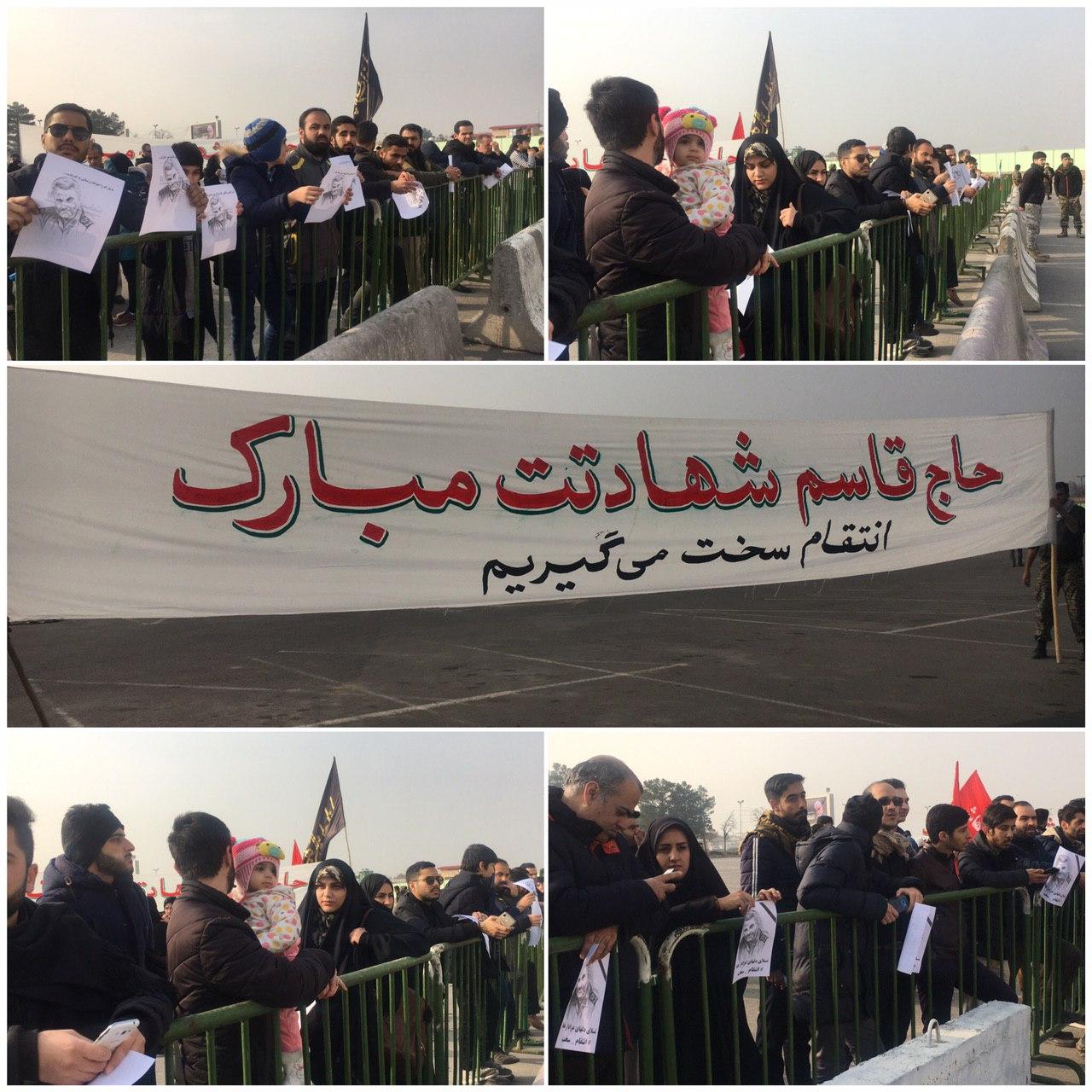 گزارش زنده از مراسم تشییع سردار سلیمانی در مشهد/ وعده ما با شهیدان مقاومت ساعت۱۴ میدان ۱۵خرداد مشهد