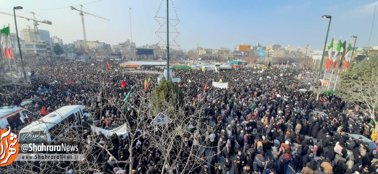 گزارش زنده از مراسم تشییع سردار سلیمانی در مشهد/ وعده ما با شهیدان مقاومت ساعت۱۴ میدان ۱۵خرداد مشهد