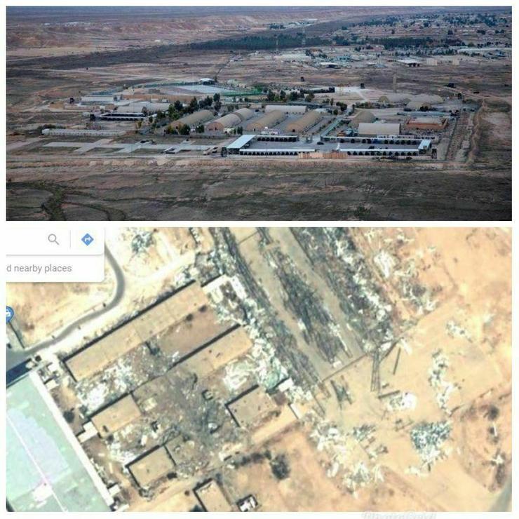 تصاویر بی‌بی‌سی و رویترز از خسارت‌های سنگین به پایگاه عین الاسد پس از حملات موشکی سپاه پاسداران