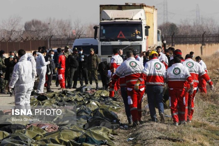 انتقال پیکر جان‌باختگان اوکراینی حادثه هواپیمای مسافربری یکشنبه به کشورشان