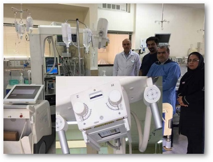 نصب و راه‌اندازی دستگاه رادیولوژی دیجیتال پرتابل در بیمارستان شهید کامیاب مشهد