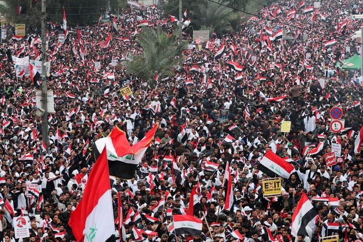 تظاهرات میلیونی ضدآمریکایی امروز مردم عراق/ درخواست برای لغو توافقنامه امنیتی