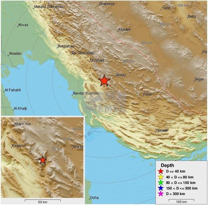زلزله ۵.۱ ریشتری شیراز را لرزاند