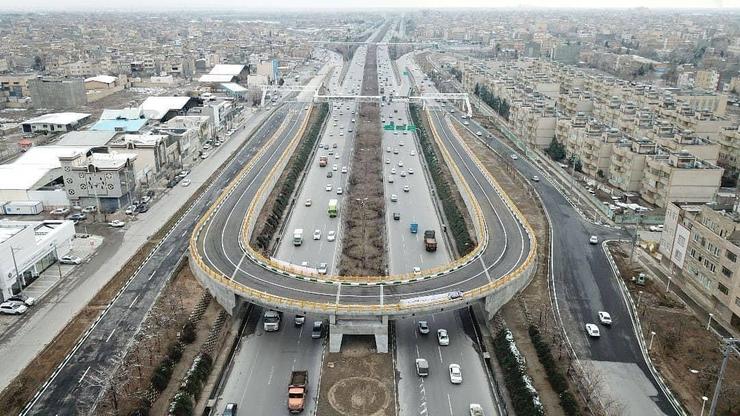 بهره‌برداری از نخستین پل قوسی بتنی شرق کشور در مشهد