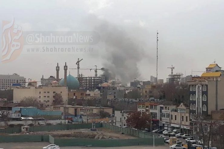 آتش‌سوزی هتلی در نزدیکی حرم مطهر امام رضا (ع)+فیلم