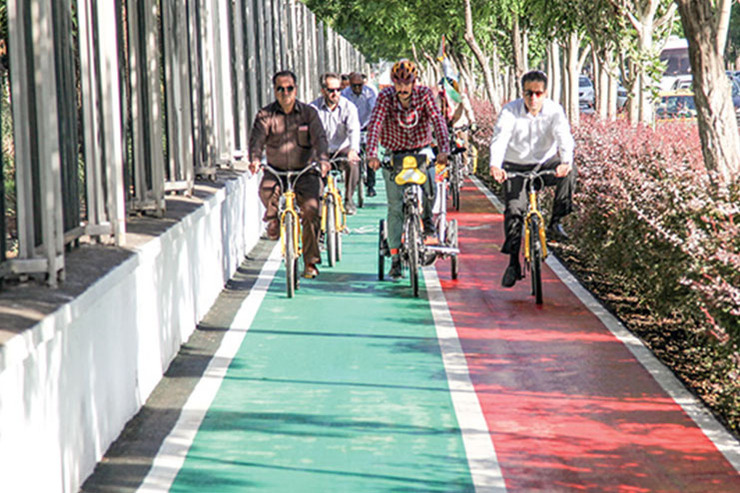 افتتاح مسیر دوچرخه‌سواری بولوار ملک‌آباد