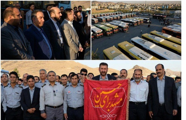 ۱۰۳ دستگاه اتوبوس از مشهد، برای انتقال زائران راهی نجف شدند