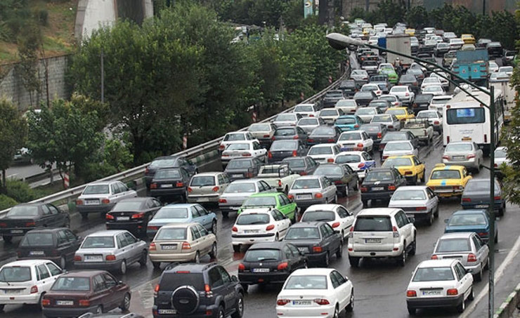 وضعیت ترافیک خیابان‌های مشهد در اولین روز بارانی شهر