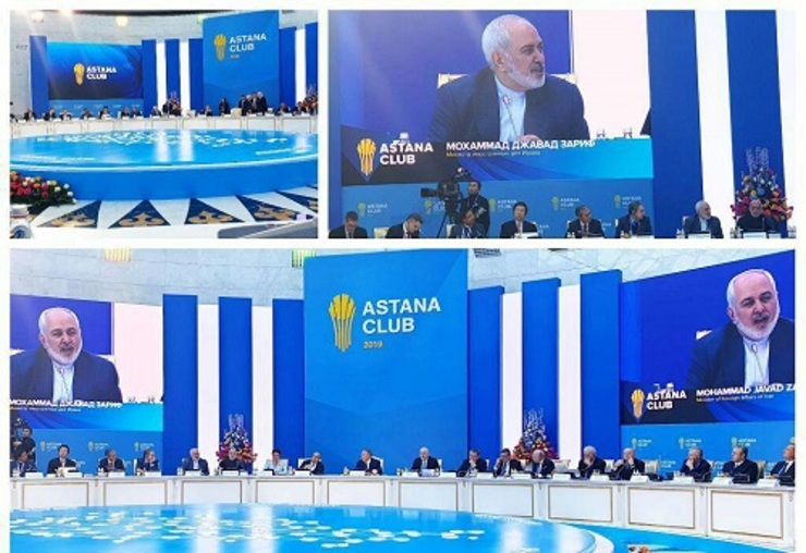 آغاز سخنرانی وزیر امور خارجه در افتتاحیه کلوپ آستانه قزاقستان