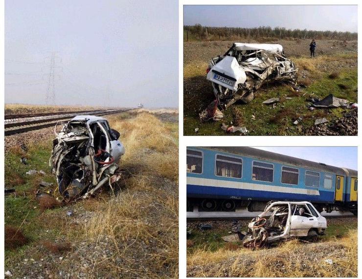 تصادف مرگبار قطار با پراید در قزوین