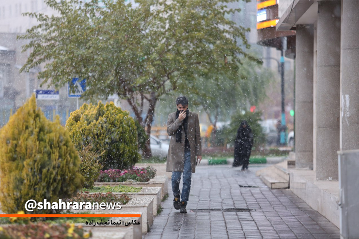 نخستین برف پاییزی در مشهد