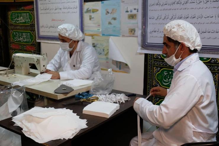 تولید روزانه ۷۰۰ عدد ماسک در سازمان عمران شهرداری مشهد