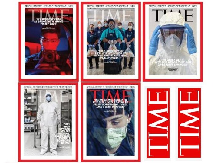 مجله تایم و  ادای احترام به کارکنان خط مقدم مبارزه با ویروس کرونا