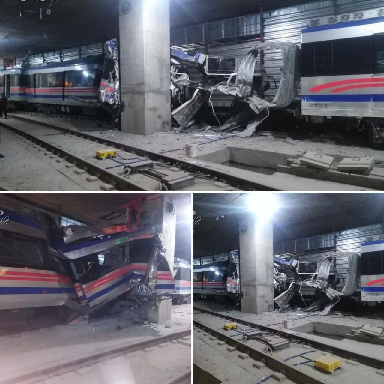 خروج قطار شهری از ریل در تبریز حادثه آفرید+ تصاویر